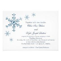 Icy Winter Snowflake Wedding Invitation