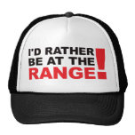 Id Rather Be At The Range - Red Trucker Hat
