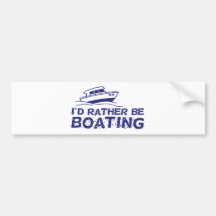 I'd Rather Be Boating Bumper Sticker
