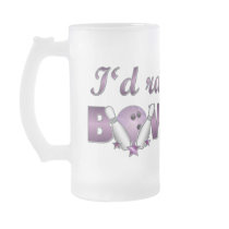 I'd rather be BOWLING (Purple) Mug
