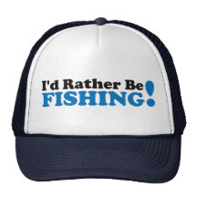 I'd Rather be Fishing - Blue Mesh Hats