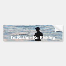 I'd Rather Be Fishing Bumper Sticker