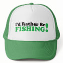 I'd Rather be Fishing - Green hats