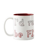 I'D RATHER BE FISHING mugs
