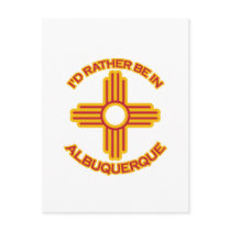 I'd Rather Be In Albuquerque Post Card