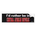 I'd Rather Be In Central African Republic bumper stickers