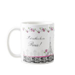I'd rather be in Paris coffee mug black white