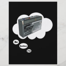 i'd rather be playing Cassette Tapes Flyer Design