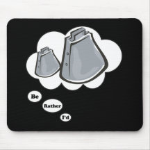 i'd rather be playing Cowbells Mousepads