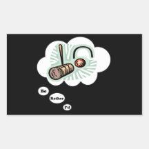 I'd rather be playing Croquet 2 Rectangle Stickers