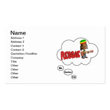 i'd rather be playing Reggae Business Card