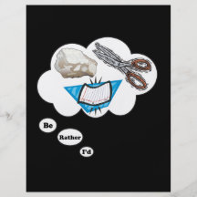 I'd rather be playing Rock Scissors Paper Personalized Flyer
