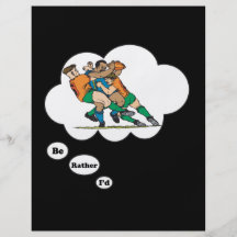 I'd rather be playing Rugby 2 Flyer Design