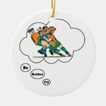 I'd rather be playing Rugby 2 Christmas Tree Ornaments