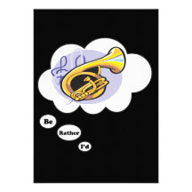 i'd rather be playing Tuba 4 Personalised Invitation