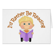 I'd Rather Be Reading Customisable Little Boy Gift Card