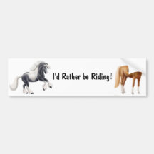 I'd Rather be Riding Bumper Sticker