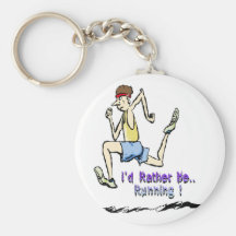 I'd Rather Be Running Keychain