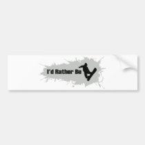 I'd Rather Be Snowboarding bumper stickers