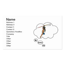 I'd rather be Throwing Javelin 2 Business Card Template