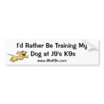 I'd Rather Be Training My Dog Bumper Sticker bumper stickers