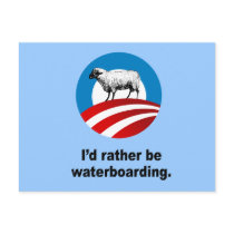 I'd rather be waterboarding postcard