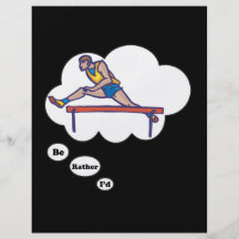 i'd rather I'd rather be Hurdling Flyer Design
