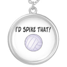I'd Spike That Volleyball Custom Necklace
