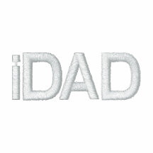 iDad in black Embroidered Hoodie