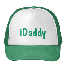 iDaddy green white father's day new dad hat