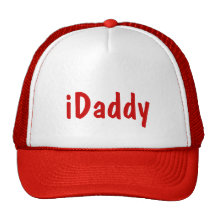 iDaddy red white father's day new dad hat