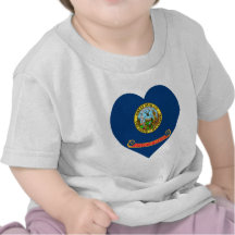 Idaho Flag Heart Tee Shirts