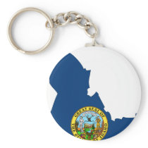 Idaho Flag Map Key Chain