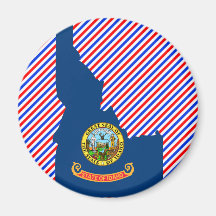 Idaho Flag Map Magnets