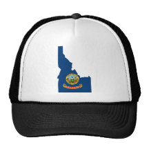 Idaho Flag Map Mesh Hats