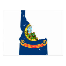 Idaho Flag Map Postcards