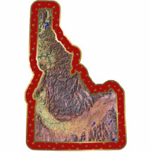 Idaho Map Christmas Ornament Cut Out