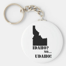 Idaho No Udaho Map Keychain