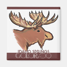 Idaho Springs Colorado brown moose magnet