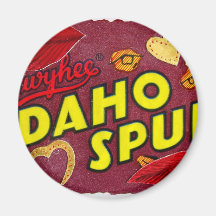 Idaho Spud candy wrapper Refrigerator Magnets