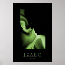 Idaho State Map Image Poster