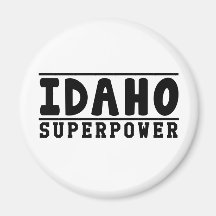 Idaho Superpower Designs Fridge Magnet