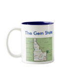Idaho Symbols & Map mugs