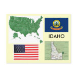 Idaho, USA postcards