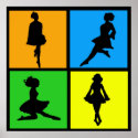 iDance Irish Dancer Silhouettes posters