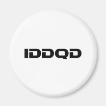 IDDQD - Doom, Gamer, Gaming, Video Games Magnets