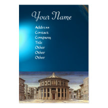IDEAL CITY , bright blue sapphire Business Card Template
