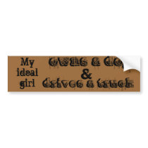 Ideal Girl Bumper Stickers