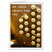 Ideal organ birthday card