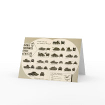 Identification Chart WWII Medium Tanks Card